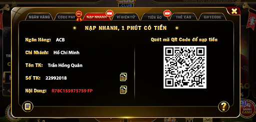 Hướng dẫn quy trình nạp tiền HITCLUB nhanh chóng